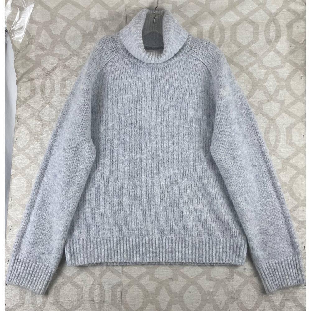 Abercrombieโ & Fitch Turtleneck Sweater Womens Medium Grey Excellent Wool Blend